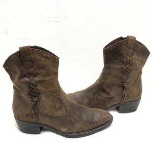 Born "Karin" Distressed Boot Tabacco Brown Size 7
